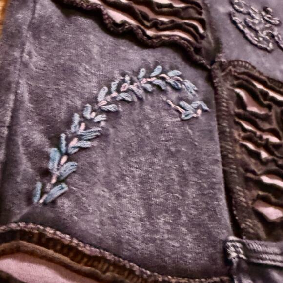 Goblin Fairy Pixie Hippy Boho Cotton Patchwork Jacket Zip Up Hoodie Mens S/M - Picture 13 of 14